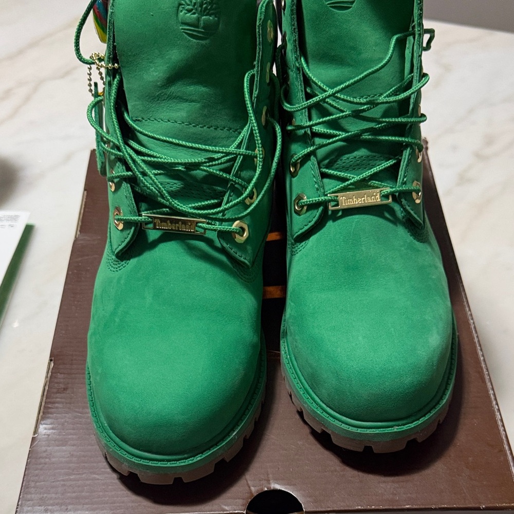 Timberland Vibrant Green Lace-Up Boots